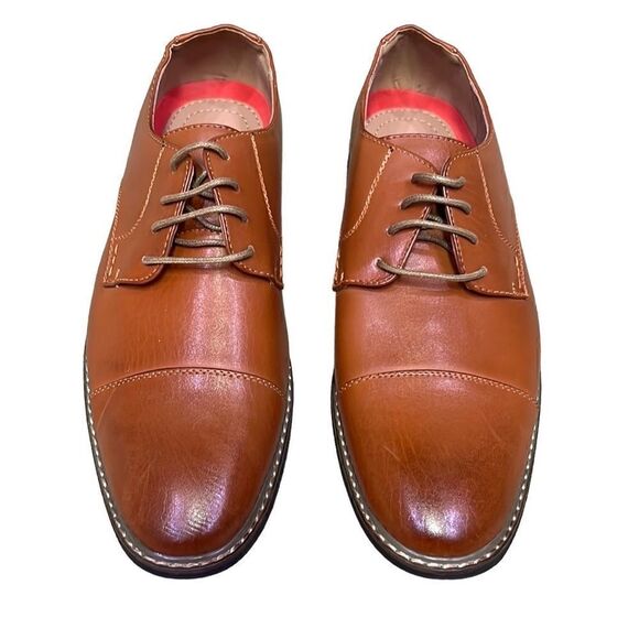 New MetroCharm Men’s 10 Brown Bucks Lace Up Shoes - Picture 1 of 12